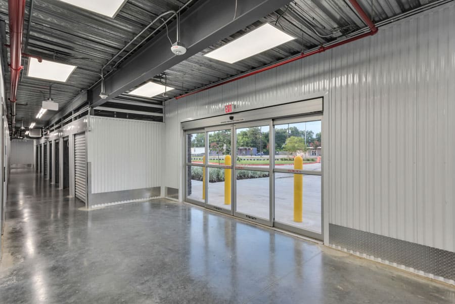 Inside of the storage building